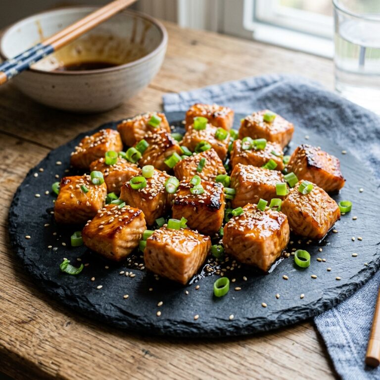 Air Fryer Salmon Teriyaki Bites