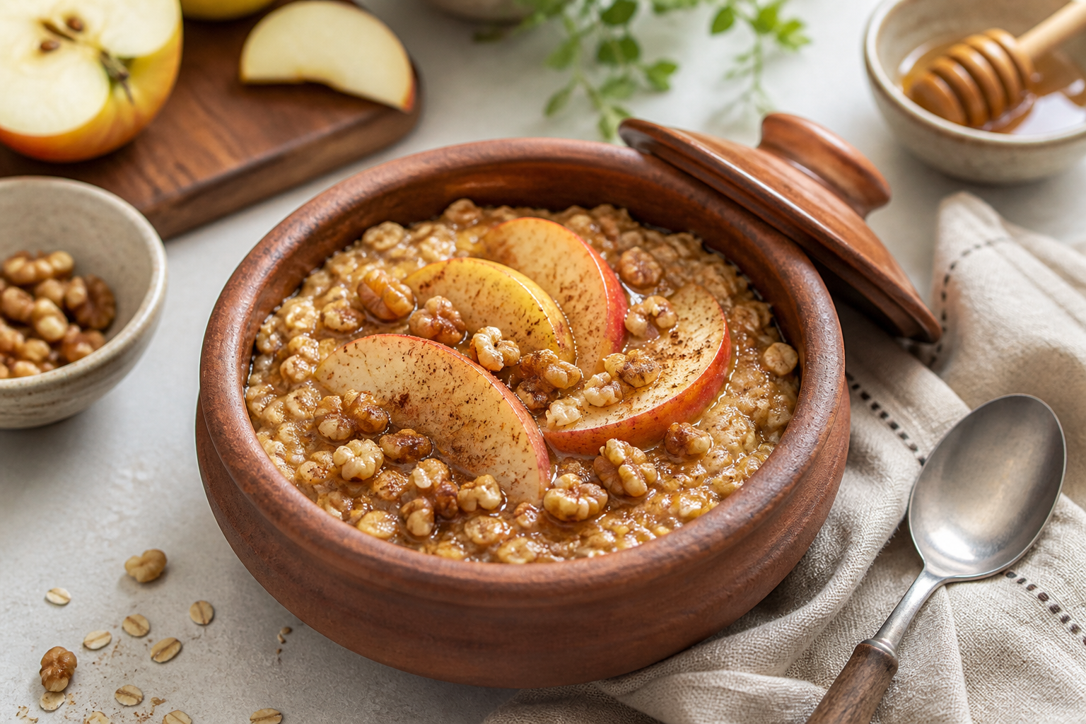 Clay Pot Apple Oat Breakfast