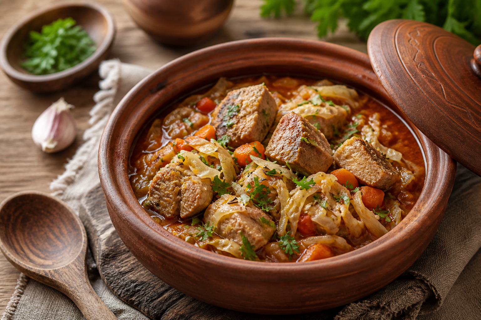 Clay Pot Pork Cabbage Stew