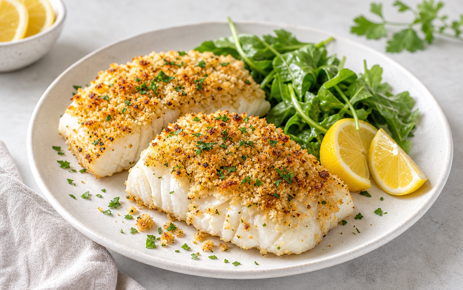 Air Fryer Cod with Lemon Crust