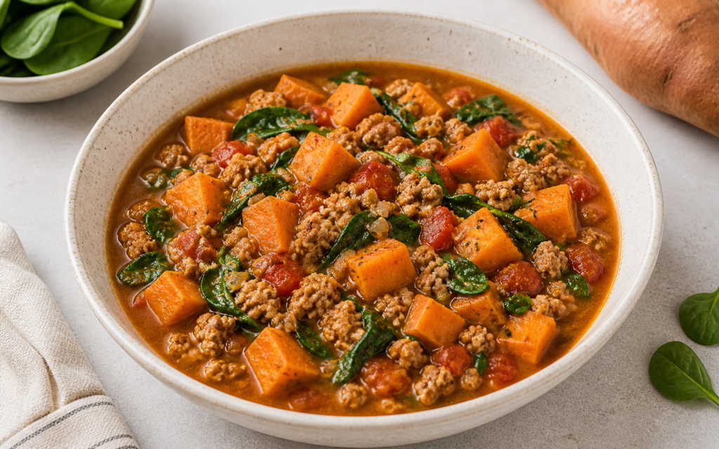 FoxyChef recipe pot turkey sweet potato stew