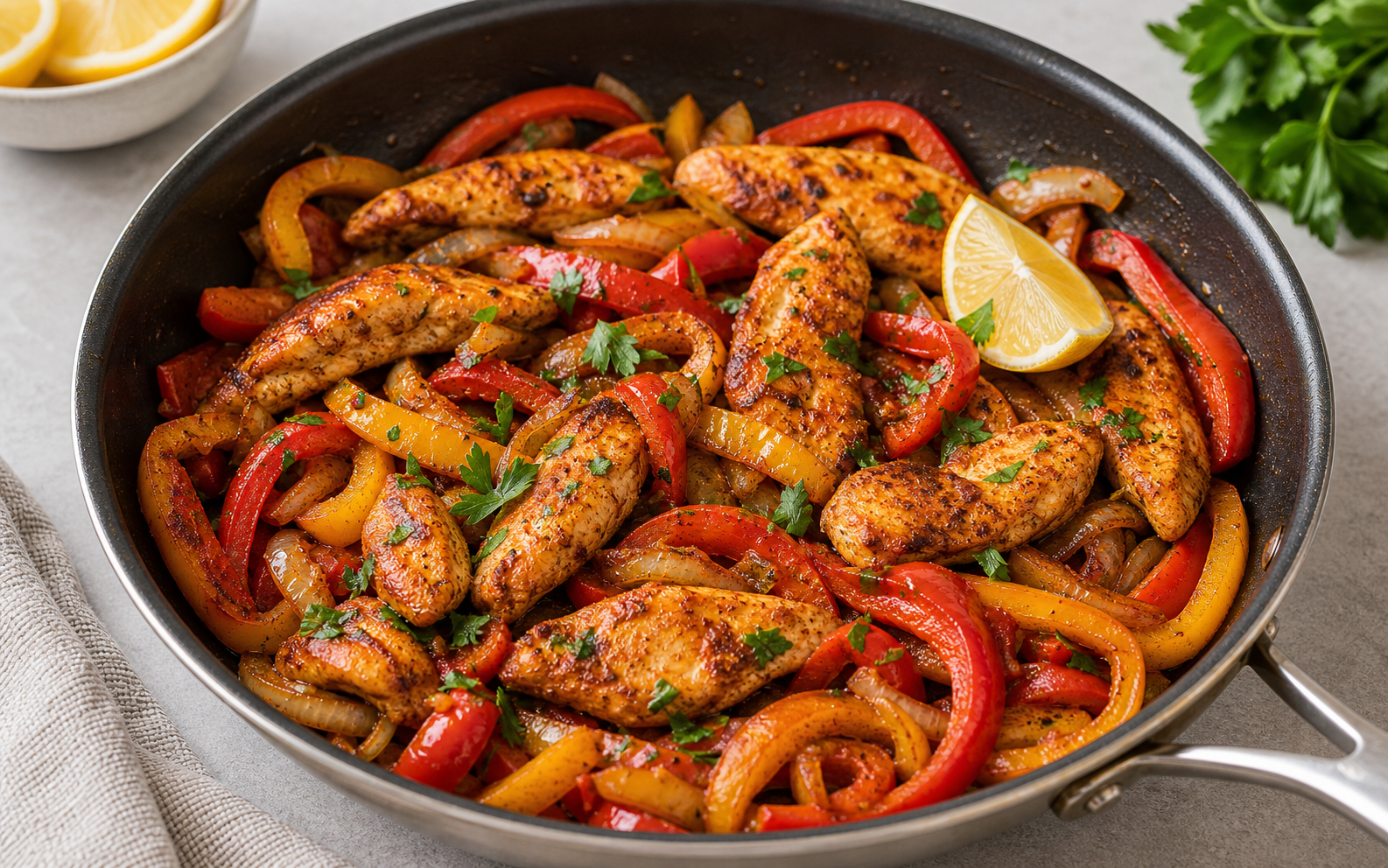 Skillet Paprika Chicken with Peppers