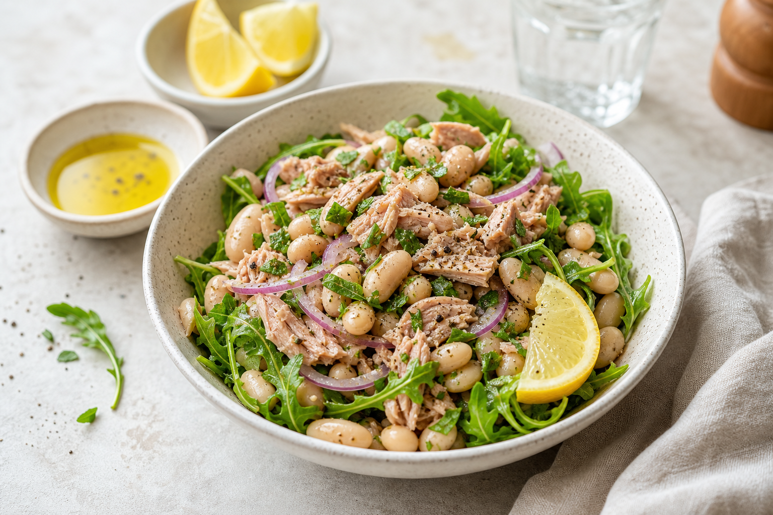 No-Cook Tuna White Bean Bowl