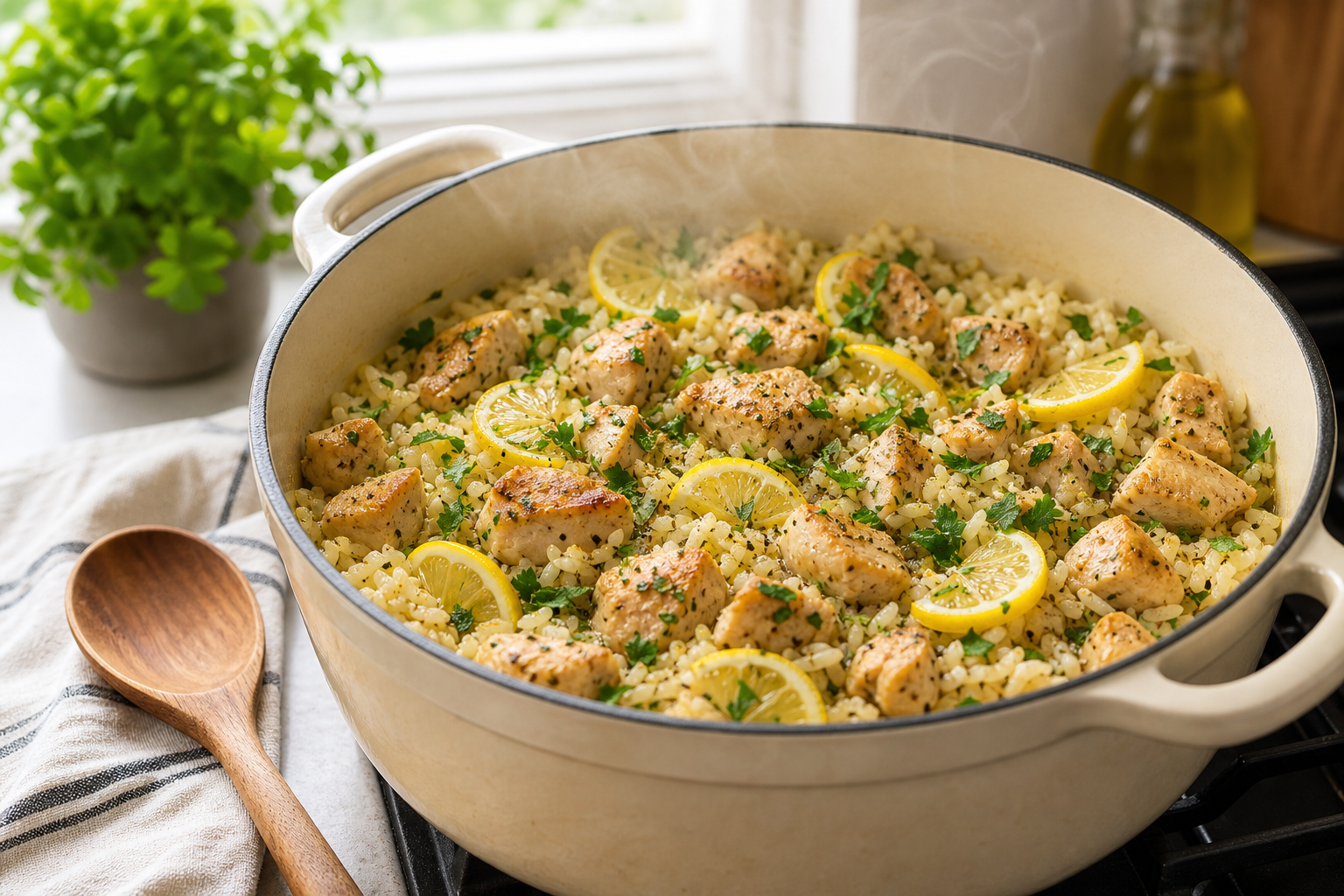One-Pot Lemon Chicken Rice