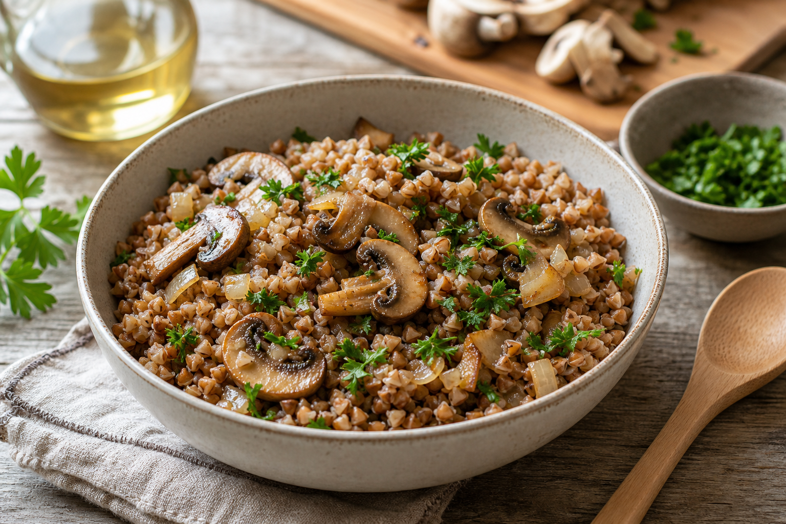 Buckwheat Porridge with Mushrooms