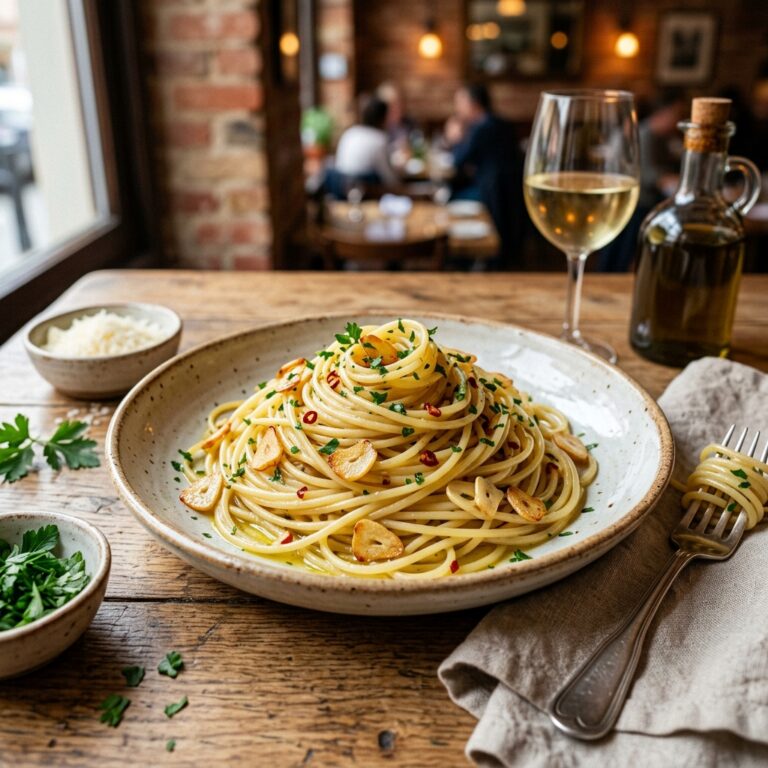 Pot Garlic Olive Oil Spaghetti