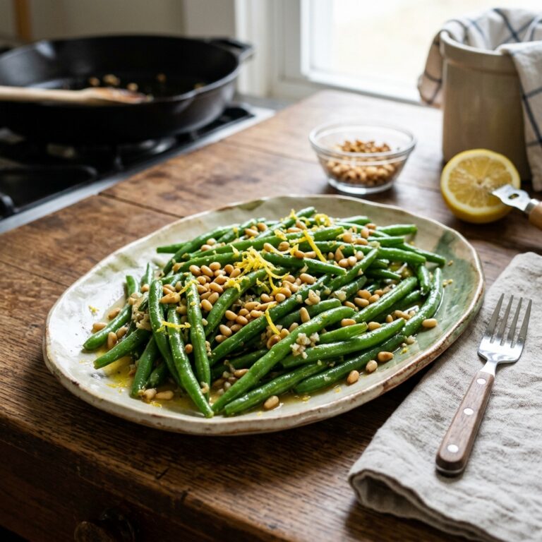 Skillet Garlic Green Beans