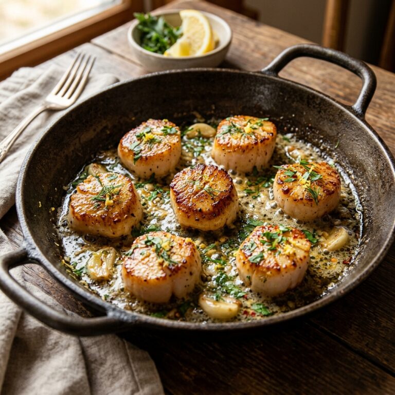 Skillet Seared Scallops Lemon