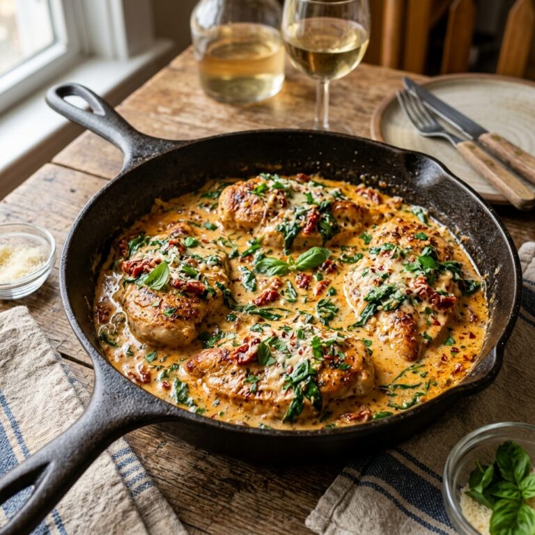 Skillet Tuscan Garlic Chicken