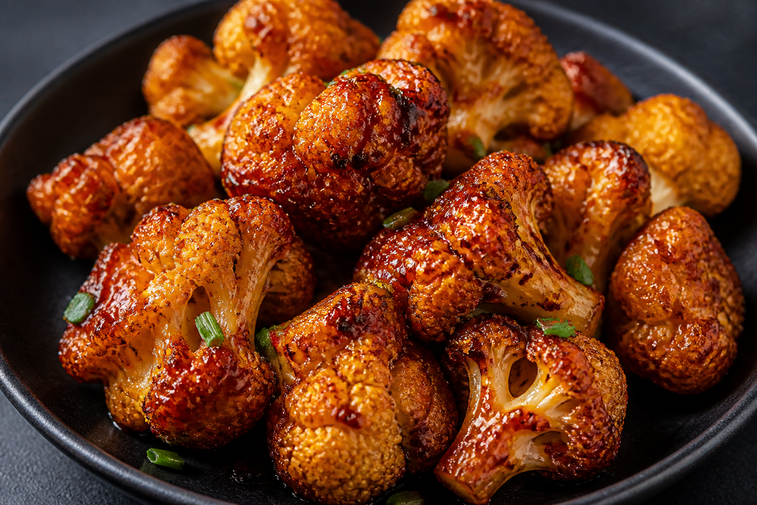 Spicy Glazed Cauliflower Bites