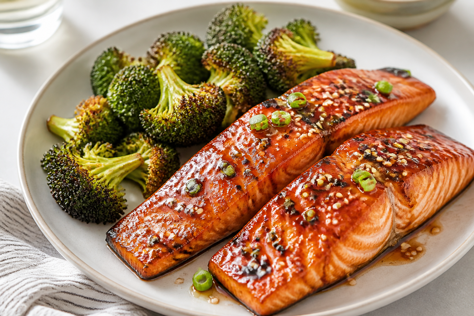 Teriyaki Salmon with Broccoli
