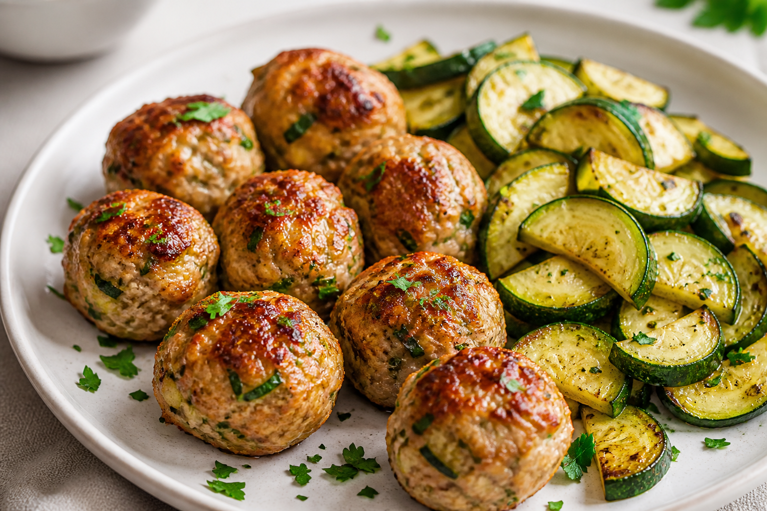 Turkey Meatballs with Zucchini