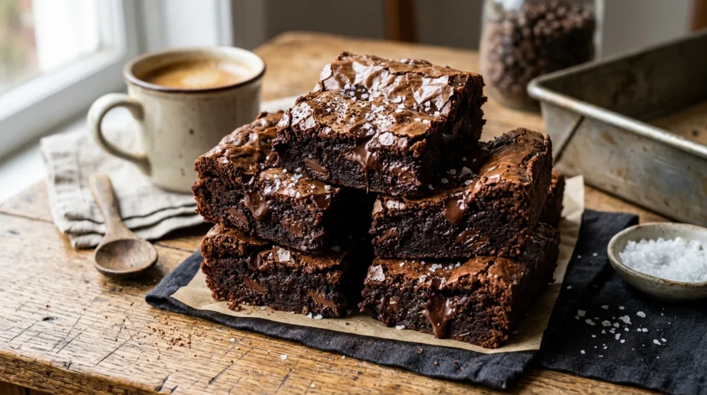 Ultimate Fudgy Dark Chocolate Espresso Brownies