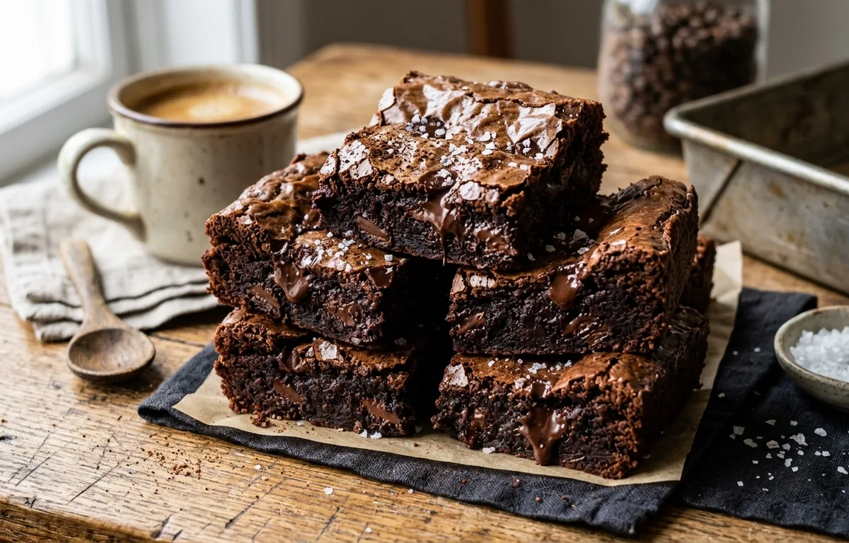 Ultimate Fudgy Dark Chocolate Espresso Brownies