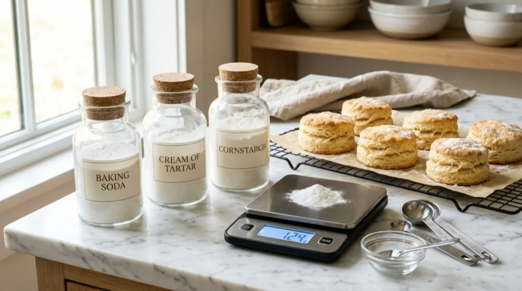 Baking powder substitute chemistry and proportions