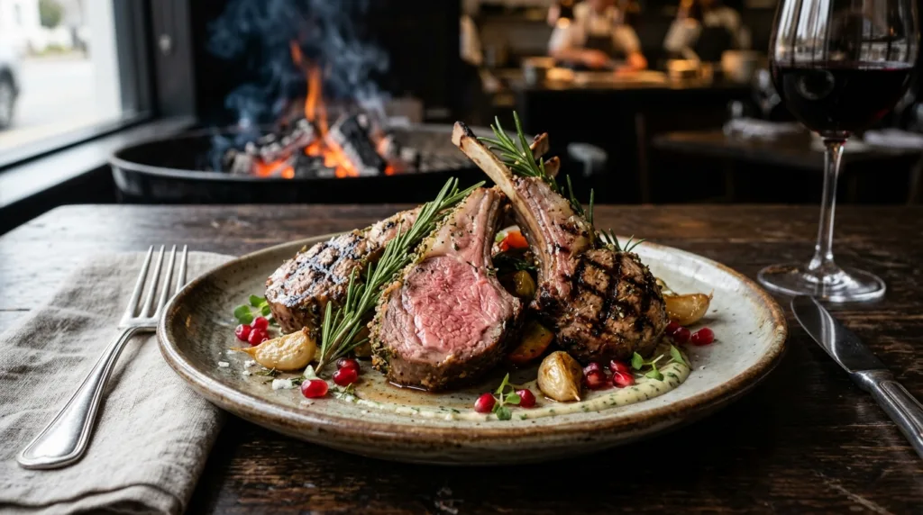 Grilled Herb-Crusted Lamb Chops with Rosemary Garlic