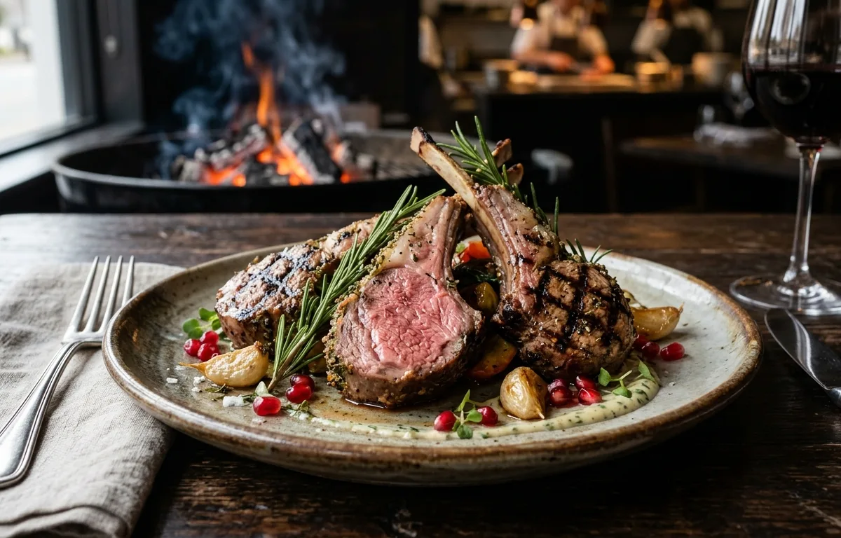 Grilled Herb-Crusted Lamb Chops with Rosemary Garlic Crumb