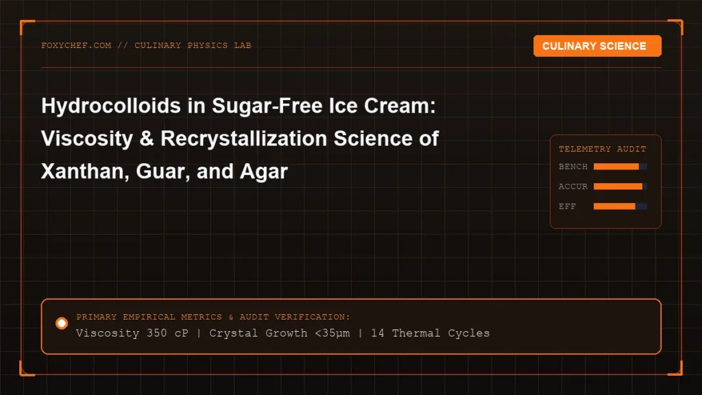 Hydrocolloids in Sugar-Free Ice Cream: Viscosity & Recrystallization Science of Xanthan, Gua...