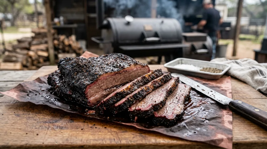 Texas-Style Smoked Beef Brisket with Peppery Bark