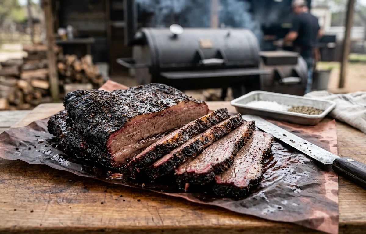 Texas-Style Smoked Beef Brisket with Peppery Bark