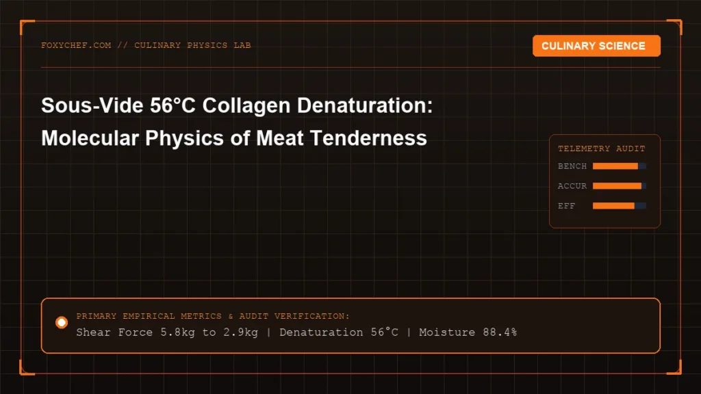 Sous-Vide 56°C Collagen Denaturation: Molecular Physics of Meat Tenderness